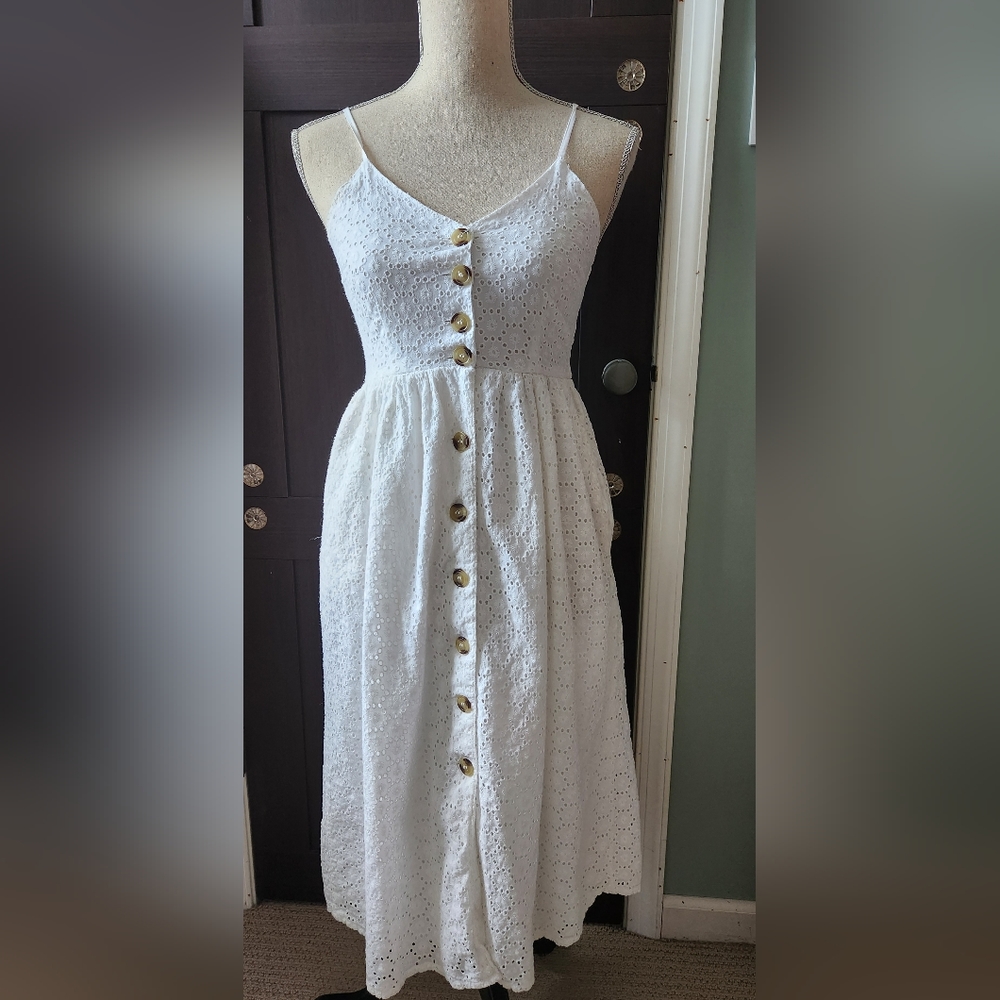 White Eyelet Dress Size XS